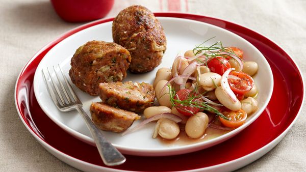 Fennel sausages with salad $10