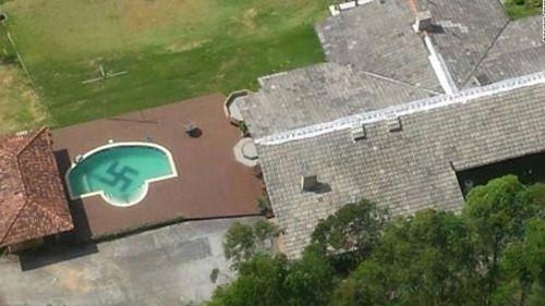 Giant swastika spotted in Brazil swimming pool