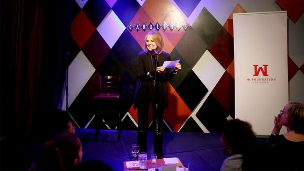 Gloria Steinem performs at "Laughter is the Best Resistance" at Carolines on Broadway in New York City. (AAP)