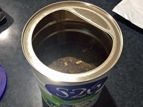 Sydney parents buy baby formula tin full of dirt
