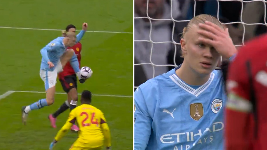 Erling Haaland produces 'miss of the season' during Manchester derby before atoning in stoppage time