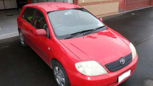 Police say the car drove around the Gatton business district area from 3pm to 6pm on Friday evening. (Supplied)