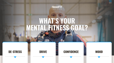 A screenshot of the newly launched HeadFIT website.