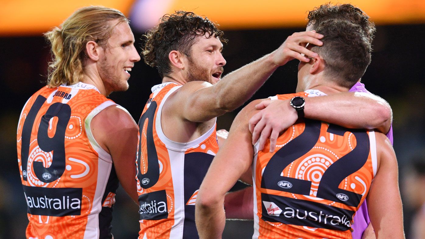 GWS Giants stun Adelaide Crows with drought-breaking AFL win