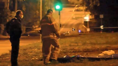 Emergency services arrive at the scene in Lalor. 