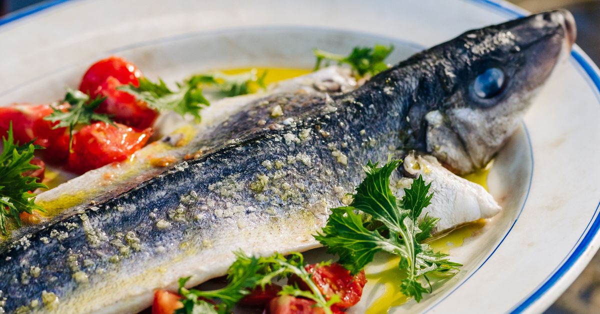 Massimo Mele's whole baked King George whiting aqua pazza recipe - 9Kitchen