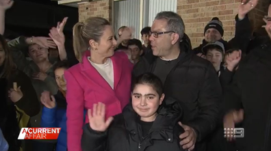 A Current Affair host Ally Langdon reunited with Nicky Tadros and father Simon.