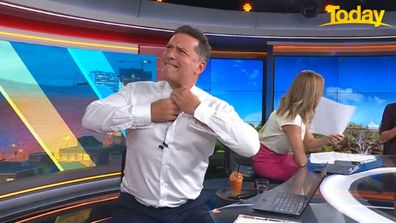 Karl Stefanovic Aaron Wilson lawn bowls Comm Games gold Today Show strip