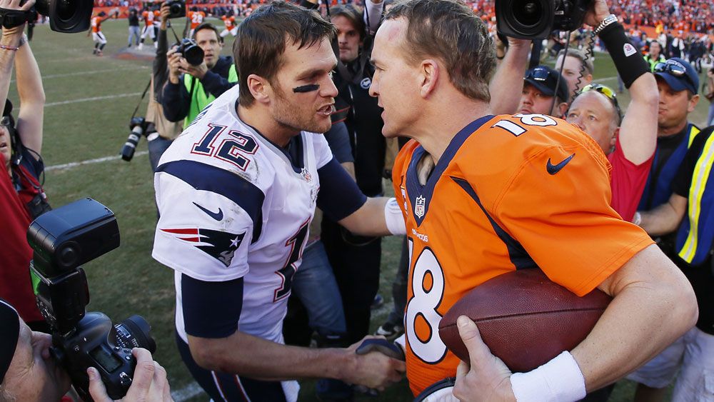 Tom Brady and Peyton Manning. (AFP)