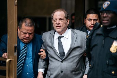 Harvey Weinstein leaves New York City Criminal Court after a bail hearing on December 6, 2019 in New York City. After revelations about his conduct helped spark the worldwide #MeToo movement, Weinstein was been charged with rape, criminal sex act, sex abuse and sexual misconduct for incidents involving two separate women.