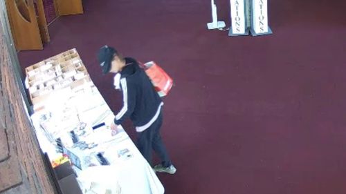 P﻿olice are searching for a woman who allegedly robbed a church while a baptism was taking place in Melbourne's south east.