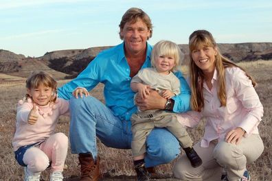 Bindi Irwin shared a sweet family photo with baby brother Rob and mum Terri with their late father Steve Irwin on what would have been his 62nd birthday