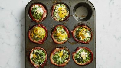 <a href="http://kitchen.nine.com.au/2017/01/31/13/10/green-bacon-and-egg-cupcakes" target="_top">Green bacon and egg cupcakes</a><br>
<br>
<a href="http://kitchen.nine.com.au/2017/01/31/14/57/sarah-wilsons-four-tips-to-start-the-day-well" target="_top">RELATED: Sarah Wilson's four ways to set up a sugar free day</a>