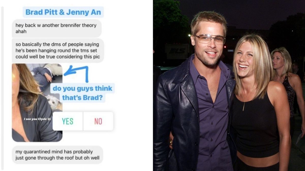 Brad Pitt Seemingly Spotted In The Background Of Jennifer Aniston S Instagram Selfie 9celebrity
