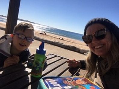 Natalie and Max having lunch