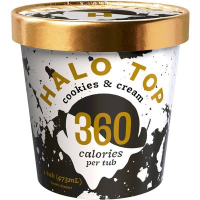Halo Top Cookies & Cream Frozen Dessert Tub