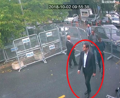 It's emerged a member of Saudi Crown Prince Mohammed bin Salman's entourage walked into the Saudi Consulate in Istanbul just before writer Jamal Khashoggi vanished there.