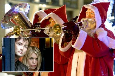And you thought <I>your</I> holidays were stressful. In the 2005 Christmas special 'The Christmas Invasion', companion Rose (Billie Piper) has to care for a newly regenerated Doctor (David Tennant) <I>and</I> ward off an attack from nefarious robot Santas that are being controlled by scary-looking aliens. The Santas make a comeback in the 2006 Christmas special 'The Runaway Bride', under the control of a different but equally scary extraterrestrial.
