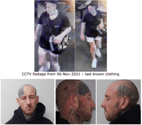 Police have released images of Brendan Searle in the hope someone can provide information regarding his current whereabouts.