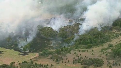 Smoke could earlier be seen from Lancefield.