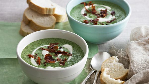 Creamy spinach soup for $8.40