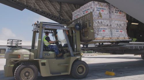 The first lot of aid supplies from Australia has arrived in Tonga.