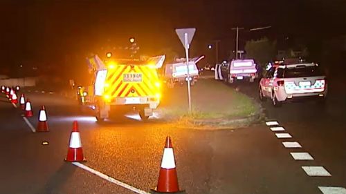 A man died at the scene of a suspected hit and run in Inala. (9NEWS)
