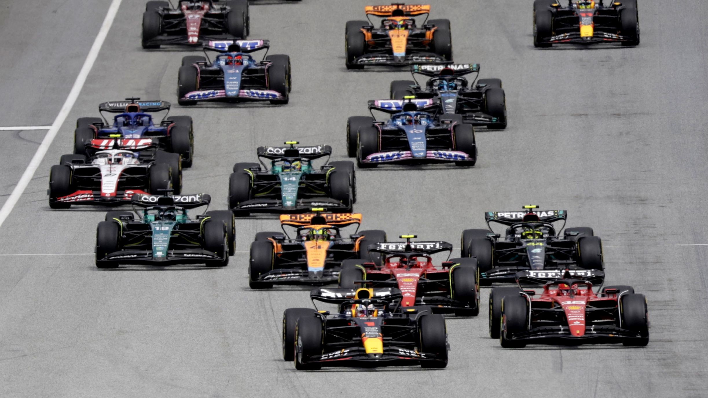 The Formula 1 grid is made up of 10 teams and 20 cars.