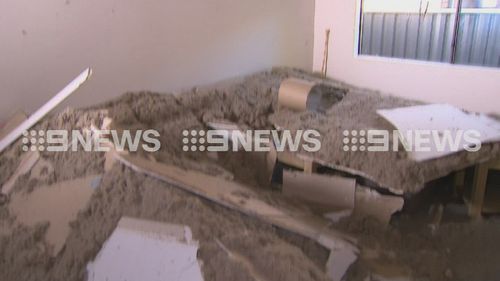 A﻿ pregnant woman has spoken of the moment her loungeroom roof caved in at her home in Mernda.