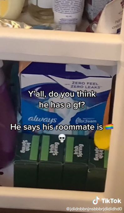He had told her he had a female roommate.