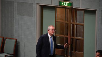 Scott Morrison leaves the House of Representatives on the last day of Parliament.