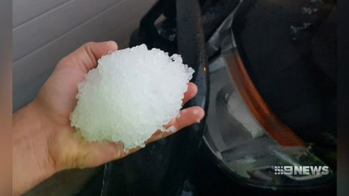 Residents across South Australia woke up to hail. Picture: 9NEWS