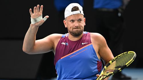 Australian Open 2022. Quad wheelchair singles final. Dulan Alcott v Sam Schroder. 27 January 2022. The Age Sport. Photo: Eddie Jim.