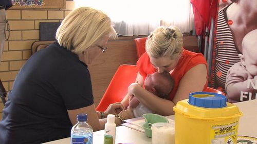The government initiative looks to reduce the risk posed to young children and older Australians through the influenza virus. Picture: 9NEWS.