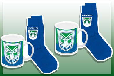 9PR: Warriors Mug and Socks Set