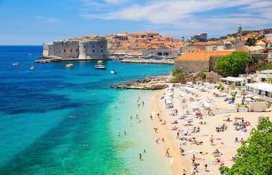 Beach in Dubrovnik, Croatia