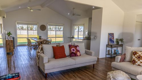 The interior of a new home being offered for a GP wanting to move to Julia Creek.