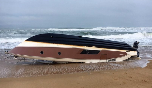 The millionaire's boat was found overturned on a remote French island. (AP) 