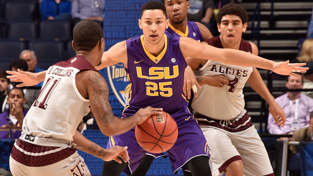 Aussie ace Ben Simmons guards for LSU. (Getty)
