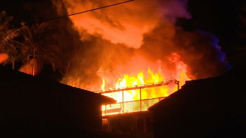 A house has burned down in Sydney's Frenchs Forest.