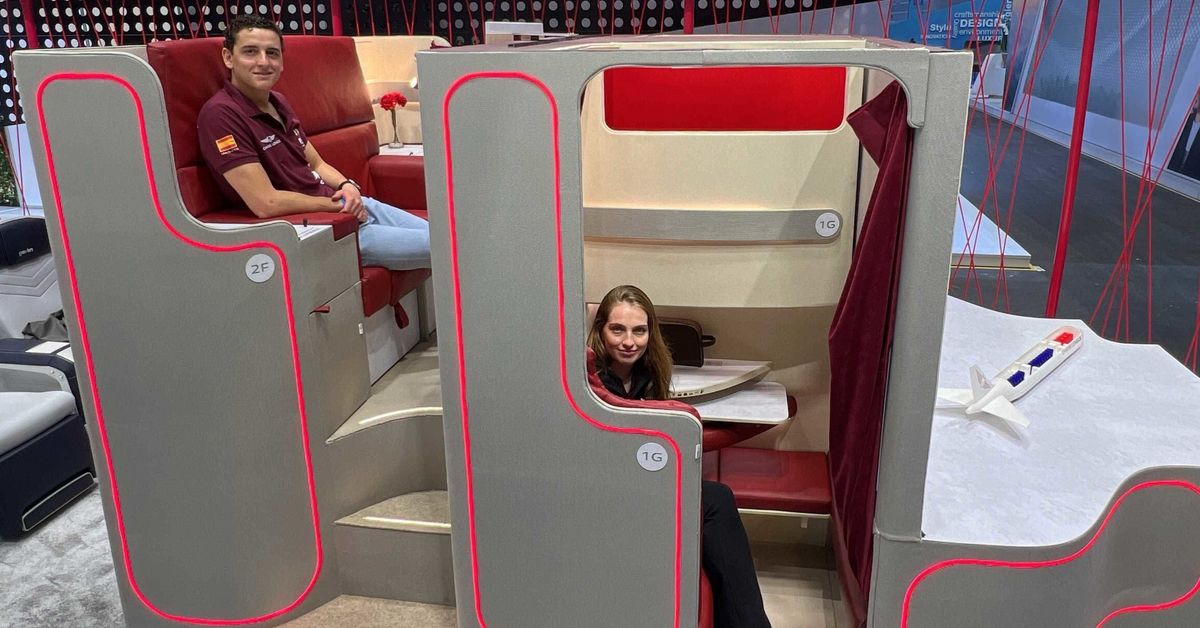 The double-level aeroplane seat is back, with a first-class version