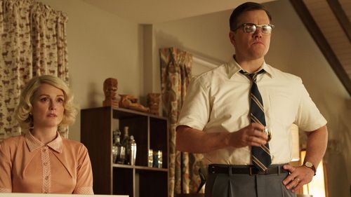 Matt Damon and Julianne Moore in a scene from Suburbicon. (Hilary Bronwyn Gayle/Paramount Pictures via AP)