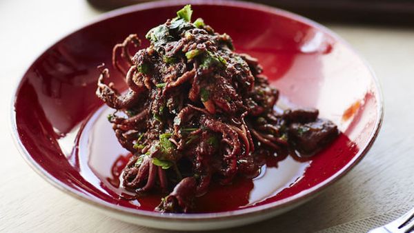 Cucina & Co's drunken baby octopus (Moscardini) in tomato broth