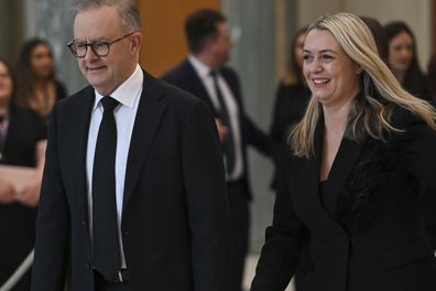 Prime Minister Anthony Albanese and his partner Jodie Haydon 