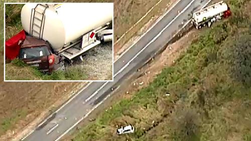 BP has pulled its fleet of trucks off Victorian roads after a horror crash that killed two women and a child.