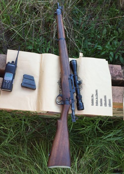 A .22 bolt action rifle was also found. (NSW police)