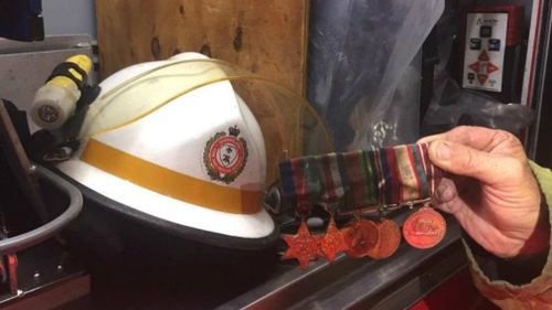 Fire crews rescued the veteran's war medals. (9NEWS)