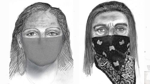 Sketches of the Hispanic women Ms Papini alleges kidnapped her were released almost a year after her disappearance. (FBI)