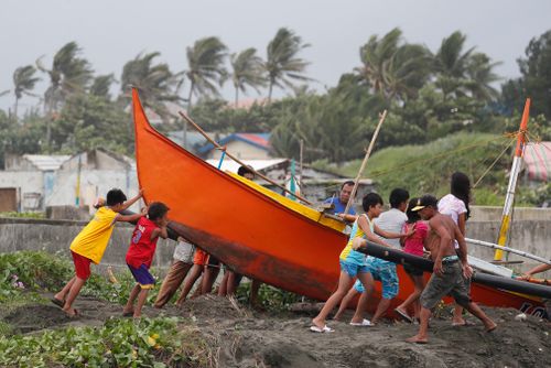 More than 5 million people are at risk from the storm, which the Hawaii-based Joint Typhoon Warning Center categorises as a super typhoon with powerful winds and gusts equivalent to a category 5 Atlantic hurricane.