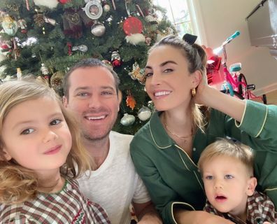 Armie Hammer, Elizabeth Chambers and their kids Harper and Ford.